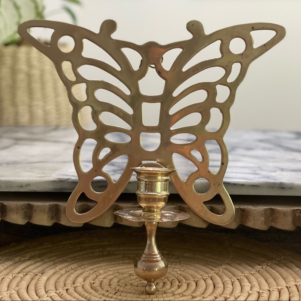 ✨Vintage Brass Butterfly Wall Sconce✨ - Picture 3 of 5